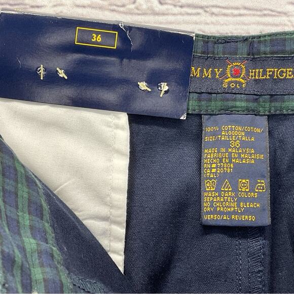 Tommy Hilfiger Golf Shorts Men's Size 36 Navy Pleated Athleisure Travel Preppy - Picture 2 of 7